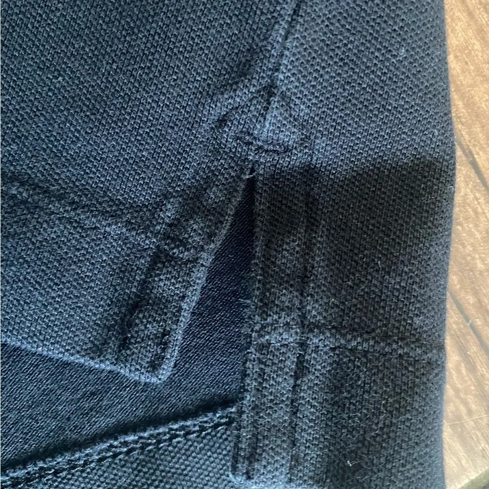 Banana Republic black fitted pique Polo Small